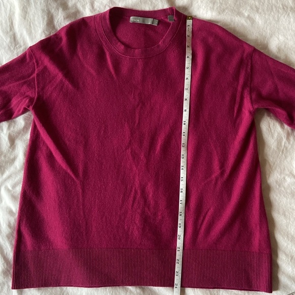 Vince Boxy Drop Shoulder Cashmere Sweater in pink, S - Picture 6 of 8